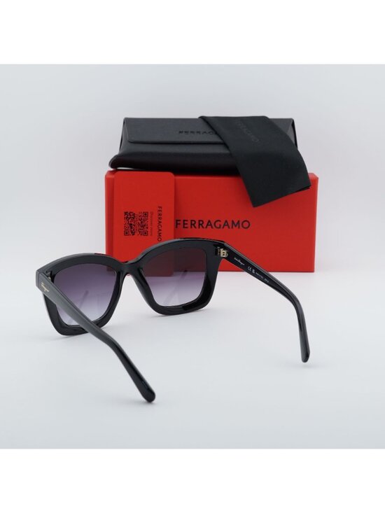 Salvatore Ferragamo SF955S 001 Square Sunglasses - Black / Grey
